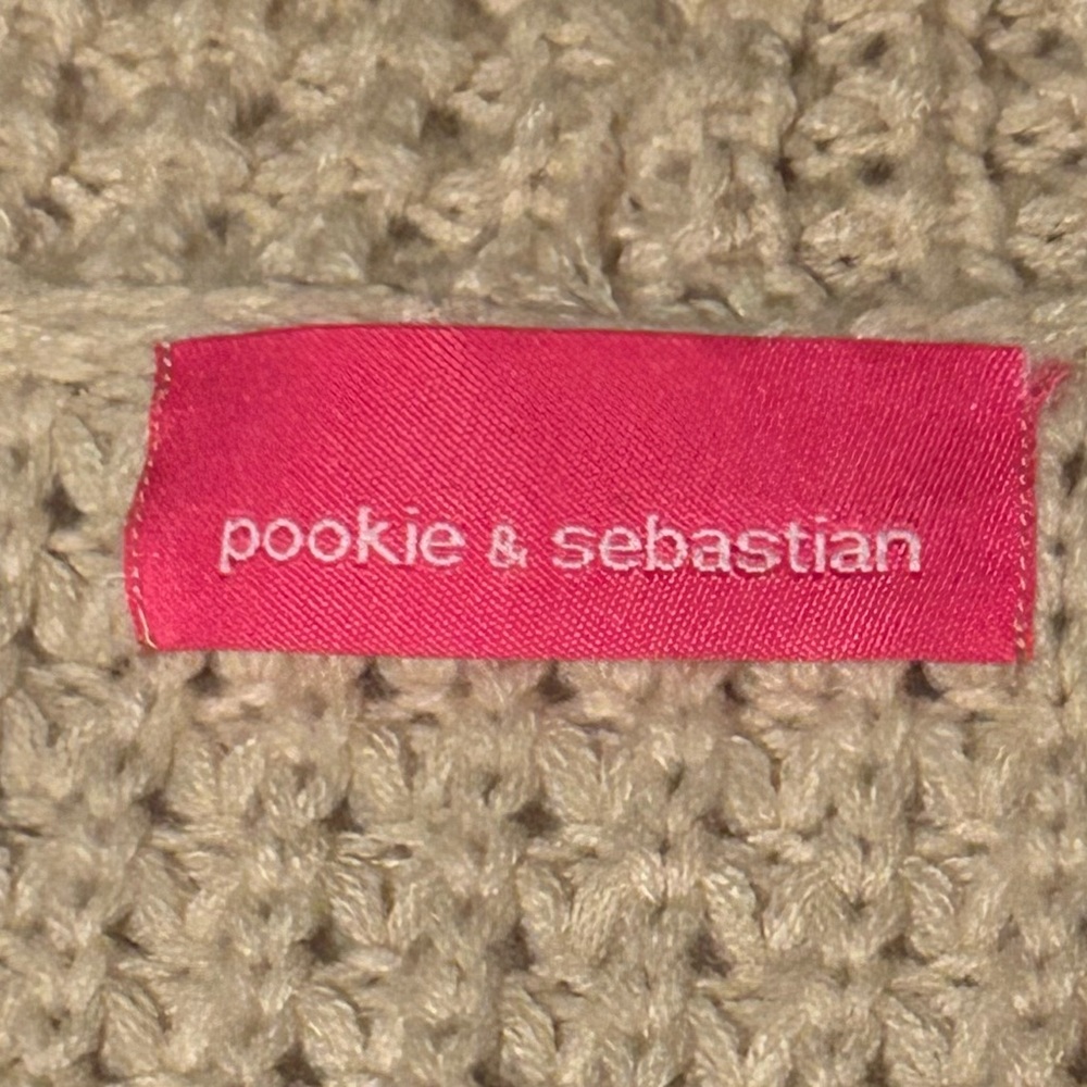 Pookie & Sabastian Cardigan Waffle Knit Open Front Long Sleeve Women's Size L